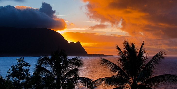 Image of an exquisite sunset in Kauai. Dragon Dreaming Archive #2