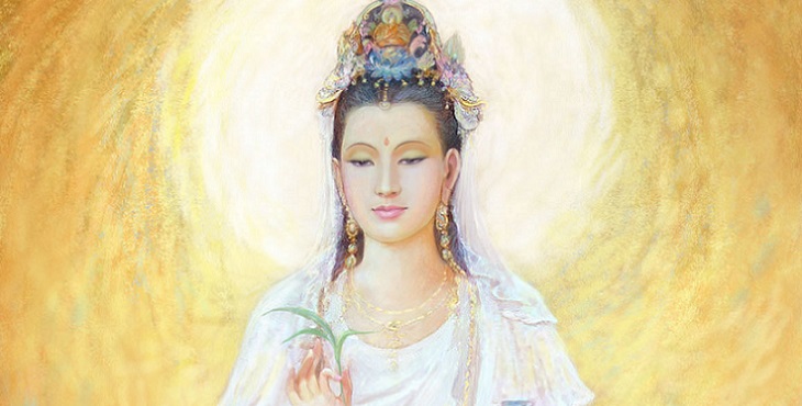 Image of the gentle and graceful Quan Yin. Bodhisattva. Ancestor Quan Yin’s Life and Ascension